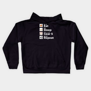 Eat Sleep Gear 5 Repeat Kids Hoodie